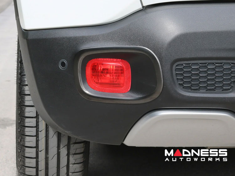 Jeep Renegade Rear Reflector Light Trim - Dark Brushed Stainless Steel